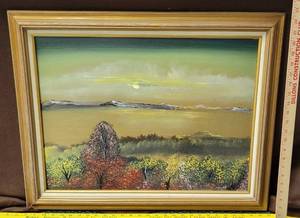 lot 1792 image: Mountain scenery wall art