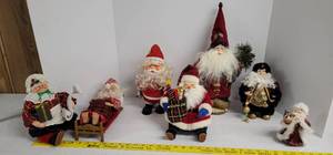 lot 1802 image: (6) Santa Claus & (1) Mrs. Claus