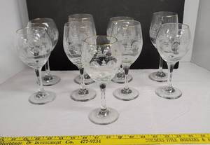 lot 1805 image: Christmas stem ware