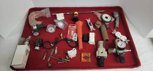lot 1853 image: Festo pneumatic filter regulator valves, gauges, & various hardware