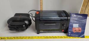 lot 1903 image: Elite cuisine hot dog roller toaster oven & lean mean fat grilling machine