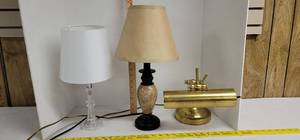 lot 1906 image: (3) Small office desk lamps