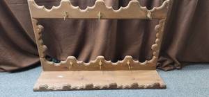 lot 1765 image: Wooden hat & coat rack 40 W x 10 D x 25 H