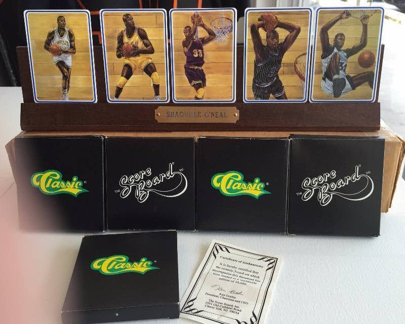 lot 1006 image: Shaquille SHAQ Oneal Limited Edition 5 Ceramic Card Set w Display & Certificate of Authenticity
