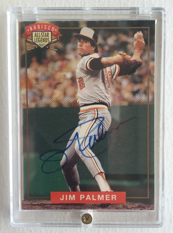 lot 1019 image: Jim Palmer Authentic Certified Autographed Card w Certificate of Authenticity - Rare Legendary Hall of Famer Autograph