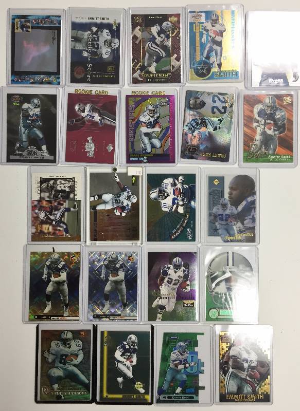lot 1061 image: (22) Card Lot of Emmitt Smith Inserts Only - Huge Book Value Over $175 - All Insert Card Lot