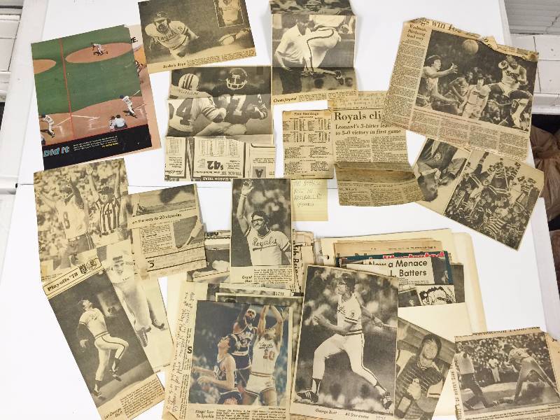 lot 1083 image: Vintage Scrapbook Loaded w Kansas City Sports History Clippings From 70s & 80s  100s of Amazing Clippings - Memory Lane