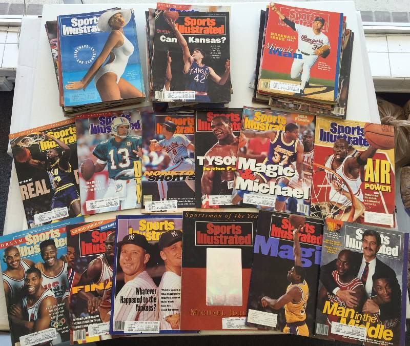 lot 1092 image: 1991 Sports Illustrated Magazine Complete Year. ALL 52 Issues Including Swimsuit. Jordan, Mantle & Maris, Dream Team, Shaq 