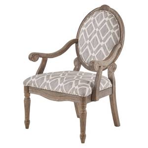 lot 3688 image: Hudson Exposed Wood Armchair - GrayWhite