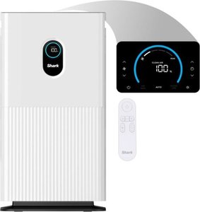 lot 3689 image: Shark - Air Purifier 6 With Anti-Allergen HEPA Filter Advanced Odor Lock, 1,200 sq. ft., Smart Sensing - White