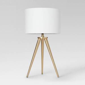 lot 3693 image: Delavan Tripod Table Lamp Brass - Project 62