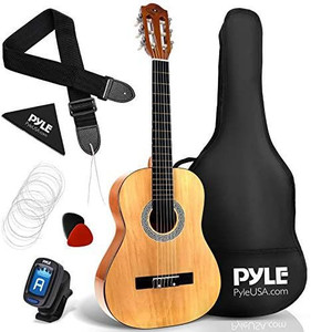 lot 3704 image: 34-Size Scale 36 6-String Classic Guitar w Digital Tuner & Accessory Kit