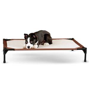 lot 3711 image: K&H Cot Pet Cat Dog Bed, Chocolate Brown 30 x 42