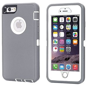 lot 3725 image: AICase iPhone 8 Plus7 Plus Case, Heavy Duty Full Body Tough 3 in 1 Rugged Shockproof Water-Resistance Cover for Apple iPhone 8 Plus7 Plus (WhiteGrey)