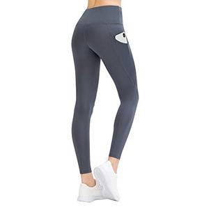 lot 3755 image: LOS OJOS Yoga Pants for Women �� High Waist Tummy Control Workout Leggings with Pockets Charcoal - XL