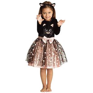 lot 3759 image: Wizland Cute Cat Costumes for girls,Girls Dress,Child kids Cat Role Play Costume for Halloween ,Dress Up Party and Role play Cosplay.5-6years
