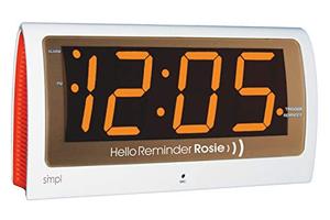 lot 3766 image: Reminder Rosie Talking Alarm Clock, Personalized Reminders, 25 Messages, Voice Activated, Digital Clock, Audible from 100ft, Perfect for Tasks & Reminders, Seniors Favorite Clock, Easy to Use (Rosie 1)