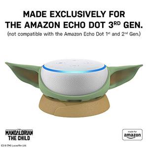lot 3772 image: Made for Amazon, featuring The Mandalorian The Child, Stand for Amazon Echo Dot (3rd Gen)