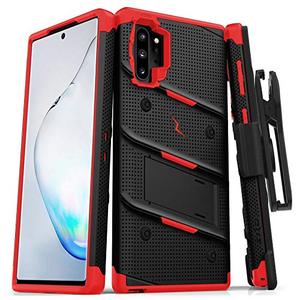 lot 3787 image: ZIZO Bolt Series for Samsung Galaxy Note 10 Plus Case  Heavy-Duty Military-Grade Drop Protection wKickstand (BlackRed)