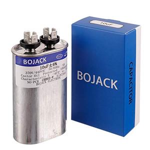 lot 3797 image: BOJACK 10 uF �6% 10 MFD 370V440V CBB65 Oval Run Start Capacitor for AC Motor Run or Fan Start and Cool or Heat Pump Air Conditione