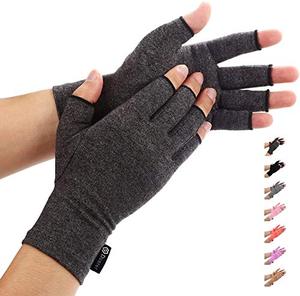 lot 3805 image: Duerer Arthritis Compression Gloves Women Men for RSI, Carpal Tunnel, Rheumatiod, Tendonitis, Fingerless Gloves for Computer Typing and Dailywork (Black, S)