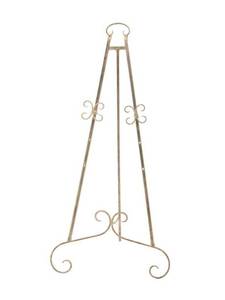 lot 3811 image: Juniper  Ivory 46 In. x 22 In. Traditional Easel Gold Iron - Juniper  Ivory 27389