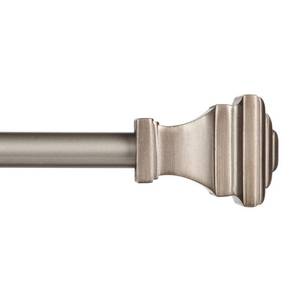 lot 5146 image: Kenney Milton 58 Fast Fit Easy Install Curtain Rod, 33-66, Pewter