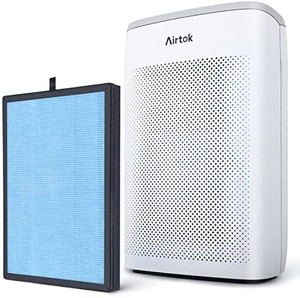 lot 5179 image: AIRTOK Air Purifier for Home Large Room Office up to 1100ft� H13 True HEPA Air Filter Cleaner for Smoke, Dust, Odors, Pet Dander 25dB Quiet (Available for California)