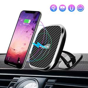lot 5193 image: Nillkin Wireless Car Charger Mount - 2 in 1 Rotatable Magnetic Car Phone Holder 10W7.5W5W Qi Fast Wireless Charger for iPhone 12 pro max1211 pro11XSX8,Galaxy Note 20109,S21S20 S10S9
