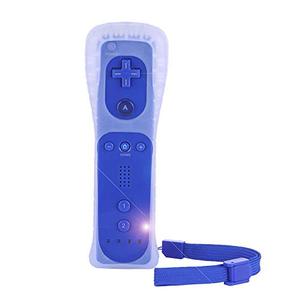 lot 5201 image: Wii Remote Controller, Replacement Wii Games Remote Control with Silicone Case and Wrist Strap for Wii and Wii U (Dark Blue)