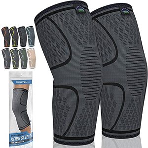 lot 5202 image: MODVEL 2 Pack Knee Brace  Knee Compression Sleeve for Men & Women  Knee Support for Running  Medical Grade Knee Pads for Meniscus Tear, ACL, Arthritis, Joint Pain Relief. (Medium, Black)