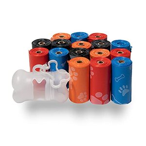 lot 5210 image: Best Pet Supplies Dog Poop Bags for Waste Refuse Cleanup, Doggy Roll Replacements for Outdoor Puppy Walking and Travel, Leak Proof and Tear Resistant, Thick Plastic - Mixed Colors, 240 Bags