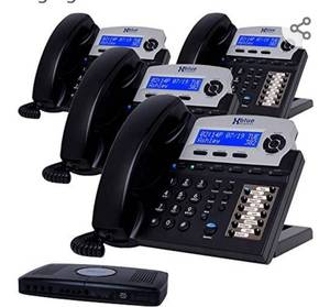 lot 22 image: XBLUE X16 Small Business Phone System Bundle with (4) Phones - (6) Outside Line & (16) Phone Capacity - Includes Auto Attendant, Voicemail, Caller ID, Paging & Intercom