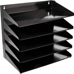 lot 20565 image: Amazonbasics 5 Tier Metal Office Document Organizer Tray, 15 X 9 X 13