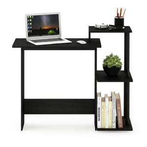 lot 20590 image: Furinno Efficient Home Laptop Notebook Computer Desk with Hidup Mesh Mid-Back Ergonomic Office Chair Bundle