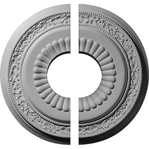 lot 20591 image: Ekena Millwork CM20LN2 Lauren Ceiling Medallion, 20 58OD x 6 14ID x 1 38P (Fits Canopies up to 6 14), Factory Primed