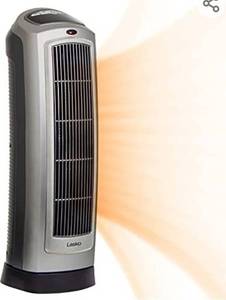 lot 20602 image: Lasko Remote Control Ceramic Tower Heater With Digital Display Model-755320