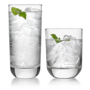 lot 20604 image: Libbey Polaris 16-Piece Tumbler and Rocks Glass Set, Clear