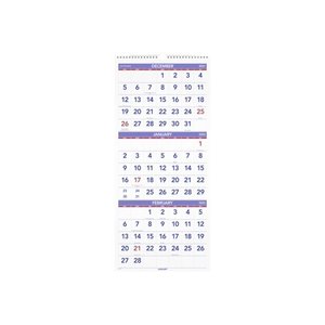 lot 20718 image: AT-A-GLANCE 3-Month Reference 14-Month Vertical Wall Calendar, 12 x 27,