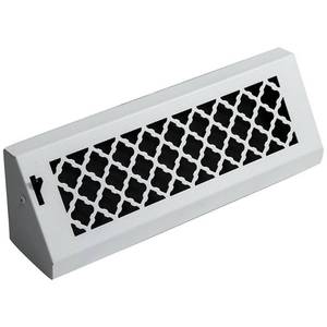 lot 20731 image: SteelCrest Tuscan, 15 in., WhitePowder Coat, Steel Baseboard Vent with Damper