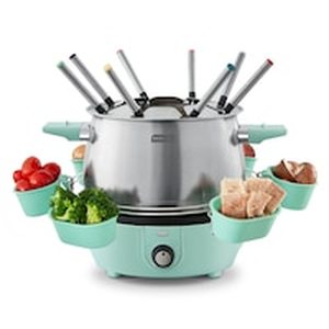 lot 20746 image: Dash Deluxe Nonstick 3qt Fondue Maker - Aqua