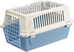 lot 20749 image: PET CARRIER SIZE MED. blue and white