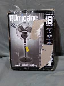 lot 20768 image: HURRICANE 16 OSCILLATING STAND FAN W REMOTE