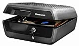 lot 20772 image: SentrySafe CHW30220 Fireproof Box and Waterproof Box with Key Lock 0.36 Cubic Feet