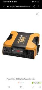 lot 20858 image: PowerDrive 3000 Watt Power Inverter