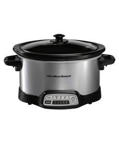 lot 20861 image: Hamilton Beach - 4-Quart Slow Cooker - silver