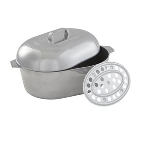 lot 20863 image: IMUSA Cajun Oval Aluminum Roaster 18��