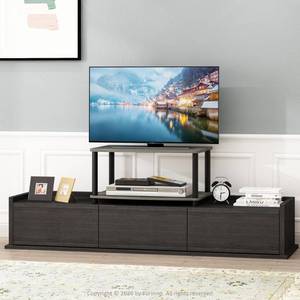lot 20867 image: Furinno 13191 Turn-N-Tube No Tools 2-Tier Elevated TV Stands