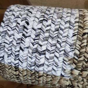 lot 20632 image: 26 X 10 BLACK GREY AND WHITE RUG