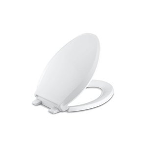 lot 20639 image: Kohler Cachet Quiet-Close�� with Grip-Tight Elongated Toilet Seat, White